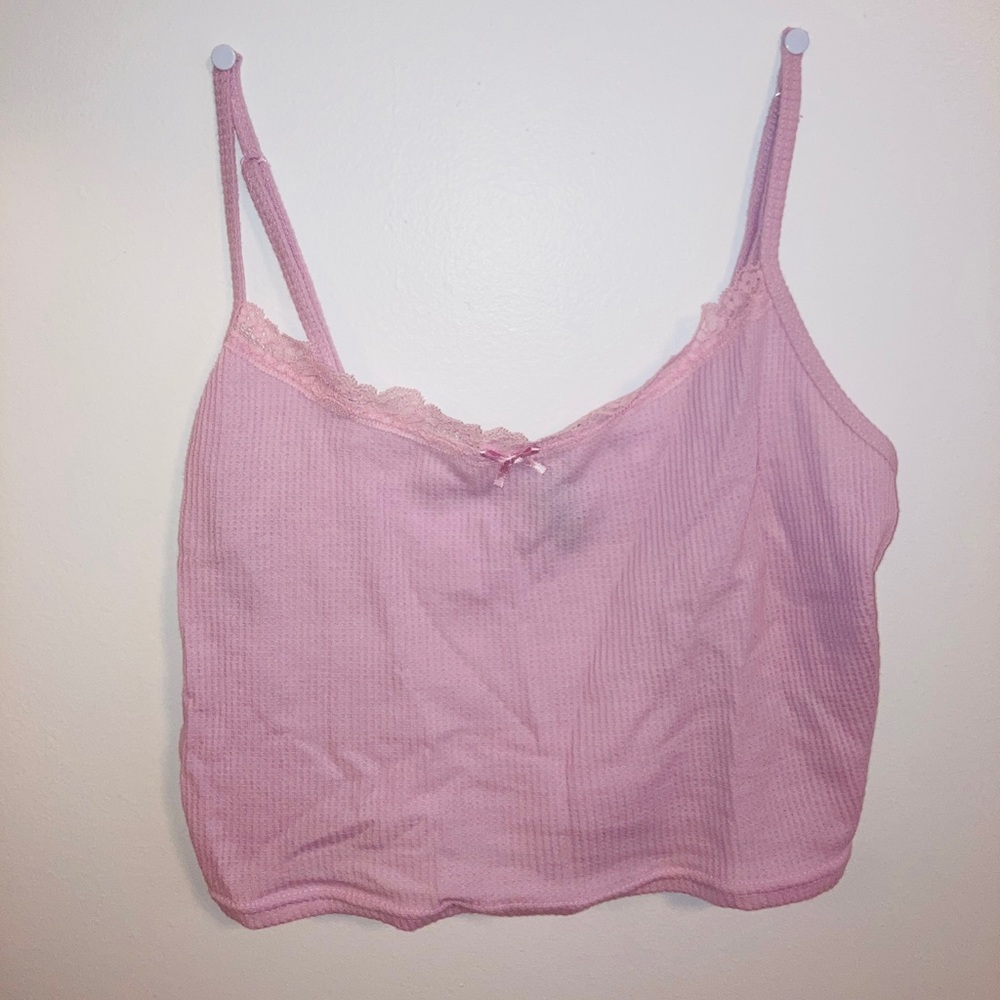Pacsun pink cropped top